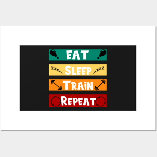 Eat Sleep Train Repeat Vintage Posters and Art